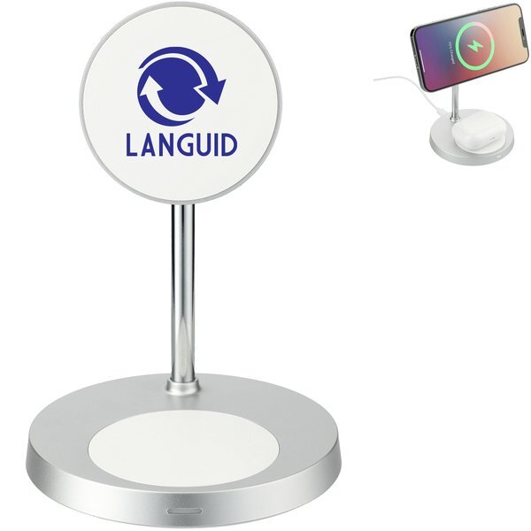 MagClick™ Dual Fast Wireless Charging Stand w/ Base