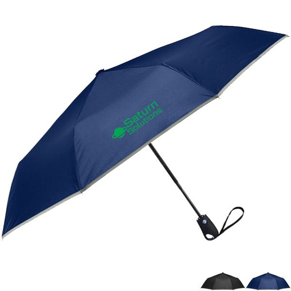 Auto Open Umbrella with Reflective Trim