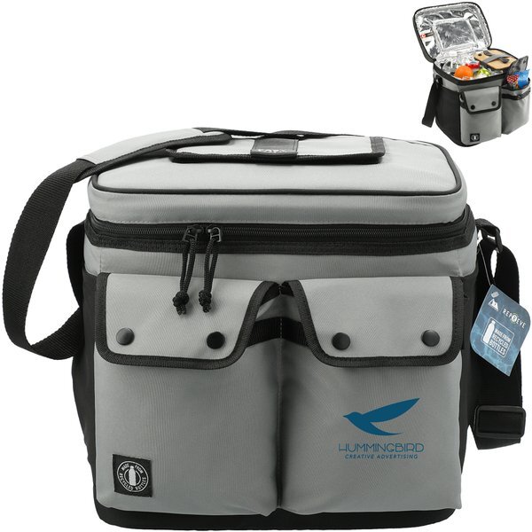 Arctic Zone® Repreve® Recycled Polyester 24 Can Double Pocket Cooler