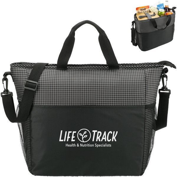 Grid Tote Polyester 24 Can Cooler