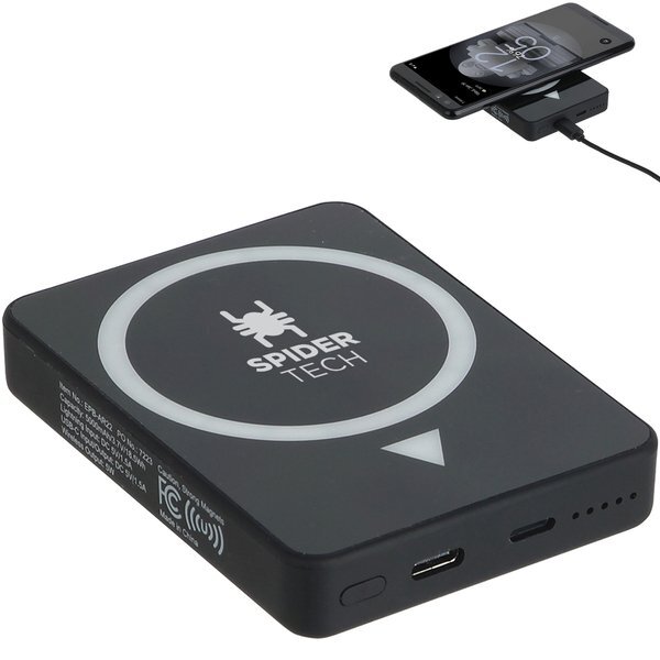 Arc Power Bank w/ Magnetic Wireless Charger, 5000mAh