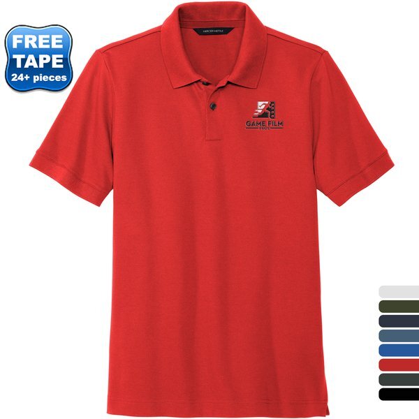 MERCER+METTLE™ Stretch Heavyweight Cotton/Poly/Spandex Pique Men's Polo