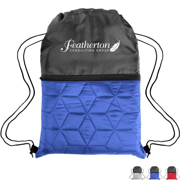 Heritage Quilted Polyester Drawstring Bag