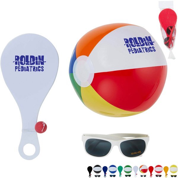 Outdoor Paddleball, Beach Ball & Sunglasses Kit