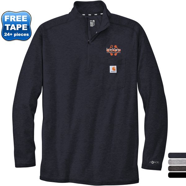 Carhartt Force® 1/4 Zip Cotton/Poly Long Sleeve Men's Shirt