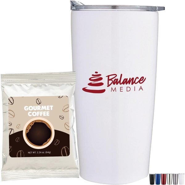 Gourmet Coffee Packet & Straight Tumbler Gift Set