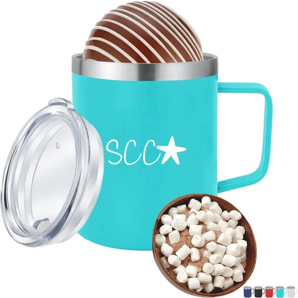 Classic Milk Chocolate Hot Chocolate Bomb & Slim Camping Mug Gift Set