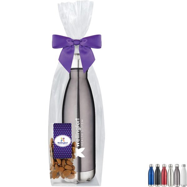 Raw Almonds & Vacuum Insulated Bottle Gift Set