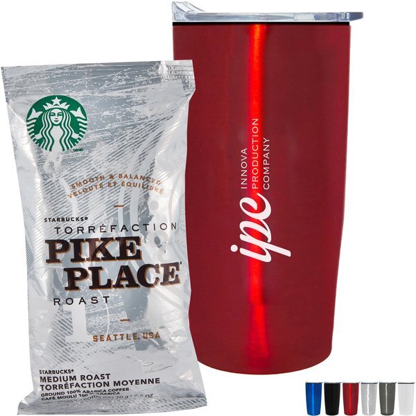 Starbucks® Pike Place Ground Coffee & Straight Tumbler w/ Liner Gift Set