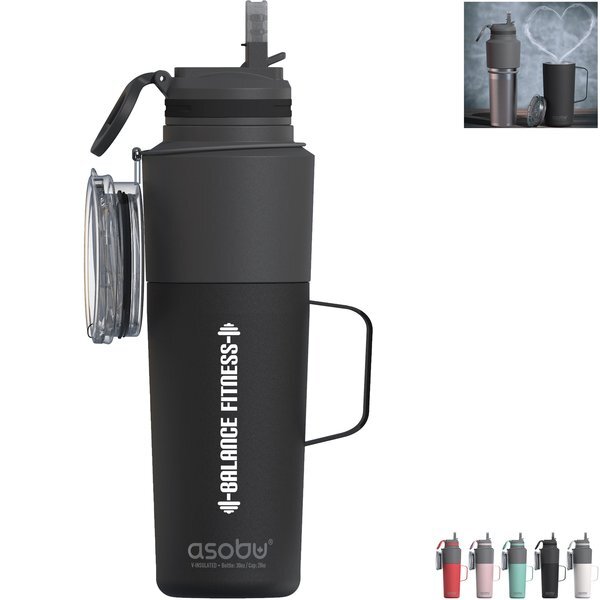 Asobu® Twin Pack Insulated Stainless Steel Bottle & Travel Mug, 30oz.