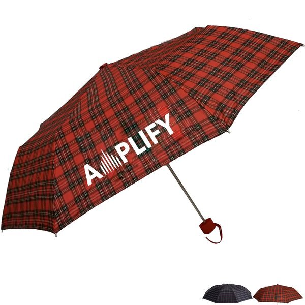Pocket Plaid Umbrella, 42" Arc