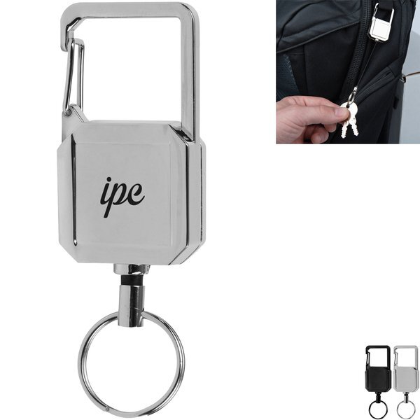 Badge Reel Keychain w/ Carabiner