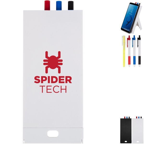 Desktop Organizer Phone Stand w/ Pens & Highlighter - CLOSEOUT!