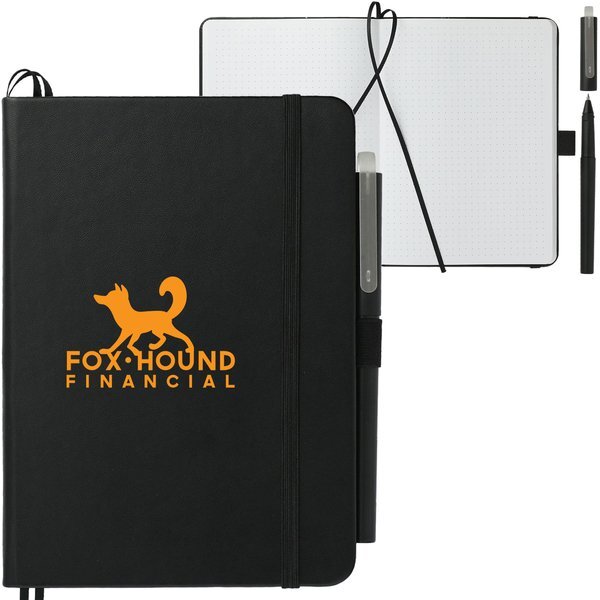 Bulleting Bound Notebook w/ Pen, 5" x 7"