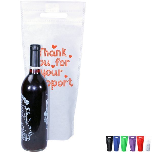 Thrifty Non-Woven Single Bottle Wine Bag