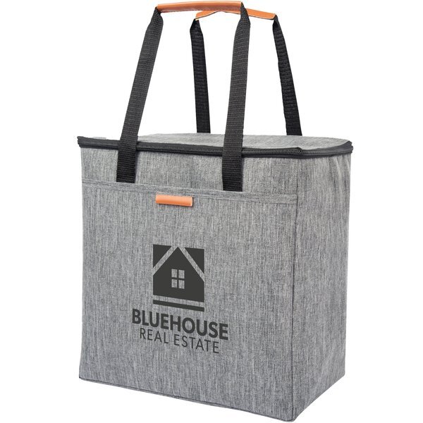 Huntington Heathered Polyester PVC 24 Can Cooler Tote Bag