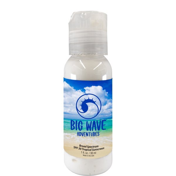 Tropical Coconut Scented Sunscreen Bottle SPF30, 1oz.