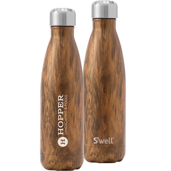 S'well® Teakwood Vacuum Insulated Stainless Steel Bottle, 17oz.