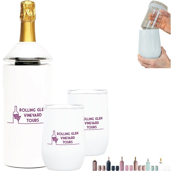 Vinglacé® Wine Bottle Insulator & 2 Tumbler Gift Set