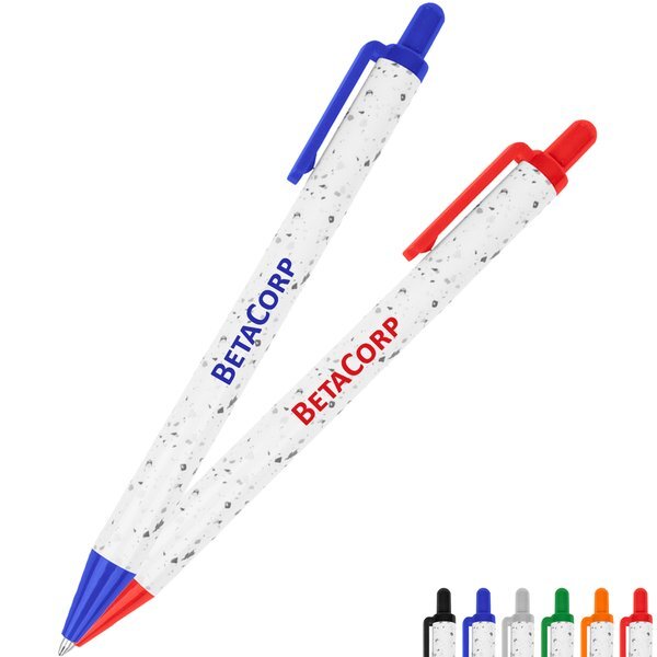 Terrazzo Plunger Action Speckled Pen