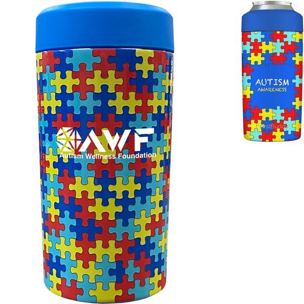 Frost Buddy® Universal Buddy 2.0 Can Cooler - Autism Awareness