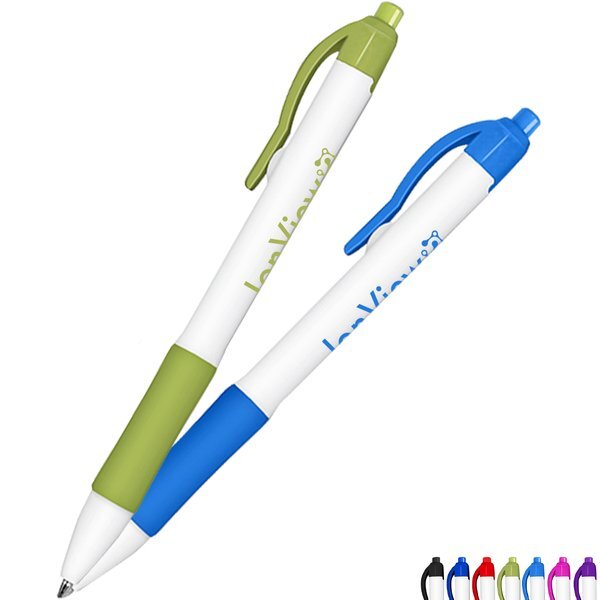Zebra® Sarasa Dry X-20 Retractable Gel Pen w/ White Barrel & Rubber Grip