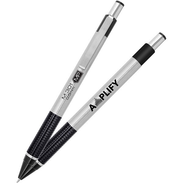 Zebra® Stainless Steel Mechanical Pencil w/ Textured Grip