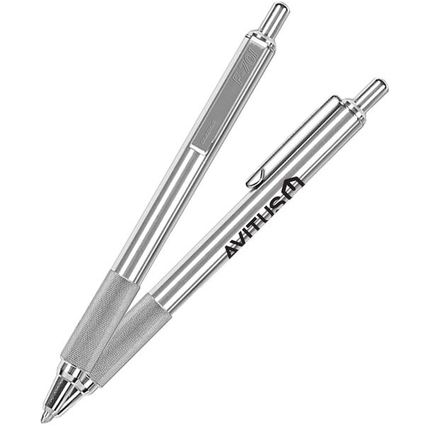 Zebra® Stainless Steel Retractable Ballpoint Pen