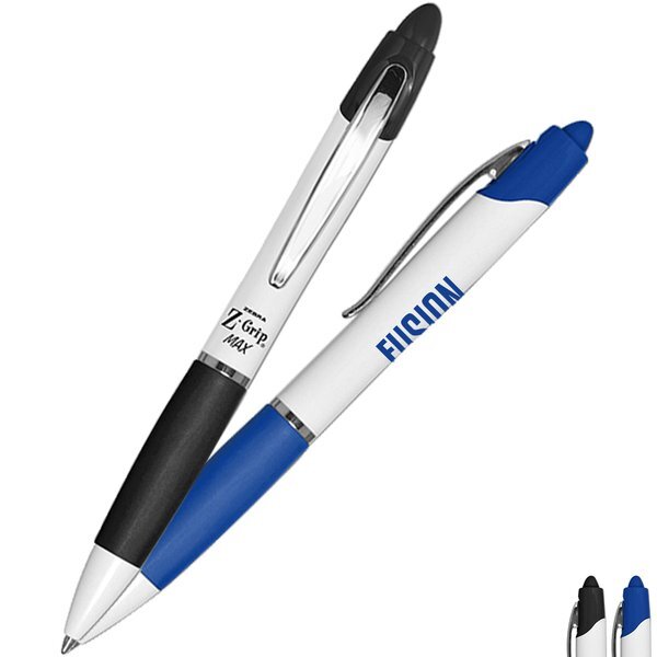 Zebra® Z-Grip Max Retractable Ballpoint Pen w/ Rubber Grip