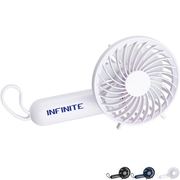 Quiet Breeze Rechargeable Hand Fan w/ Carabiner