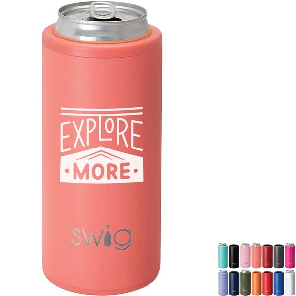 Swig Life™ Triple Insulated Skinny Matte Can Cooler, 12oz.