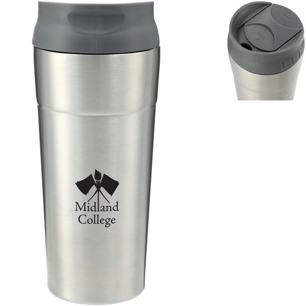 Frenchie Double Wall Stainless Steel Tumbler, 17oz.