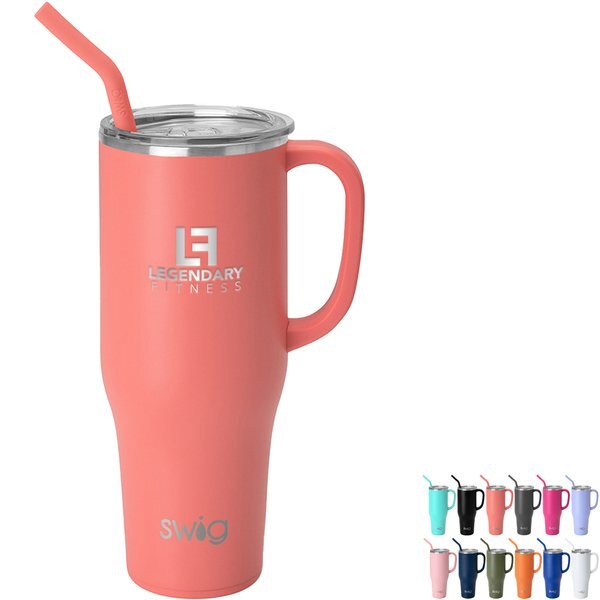 Swig Life™ Vacuum Insulated Stainless Mug w/ Straw, 40oz.