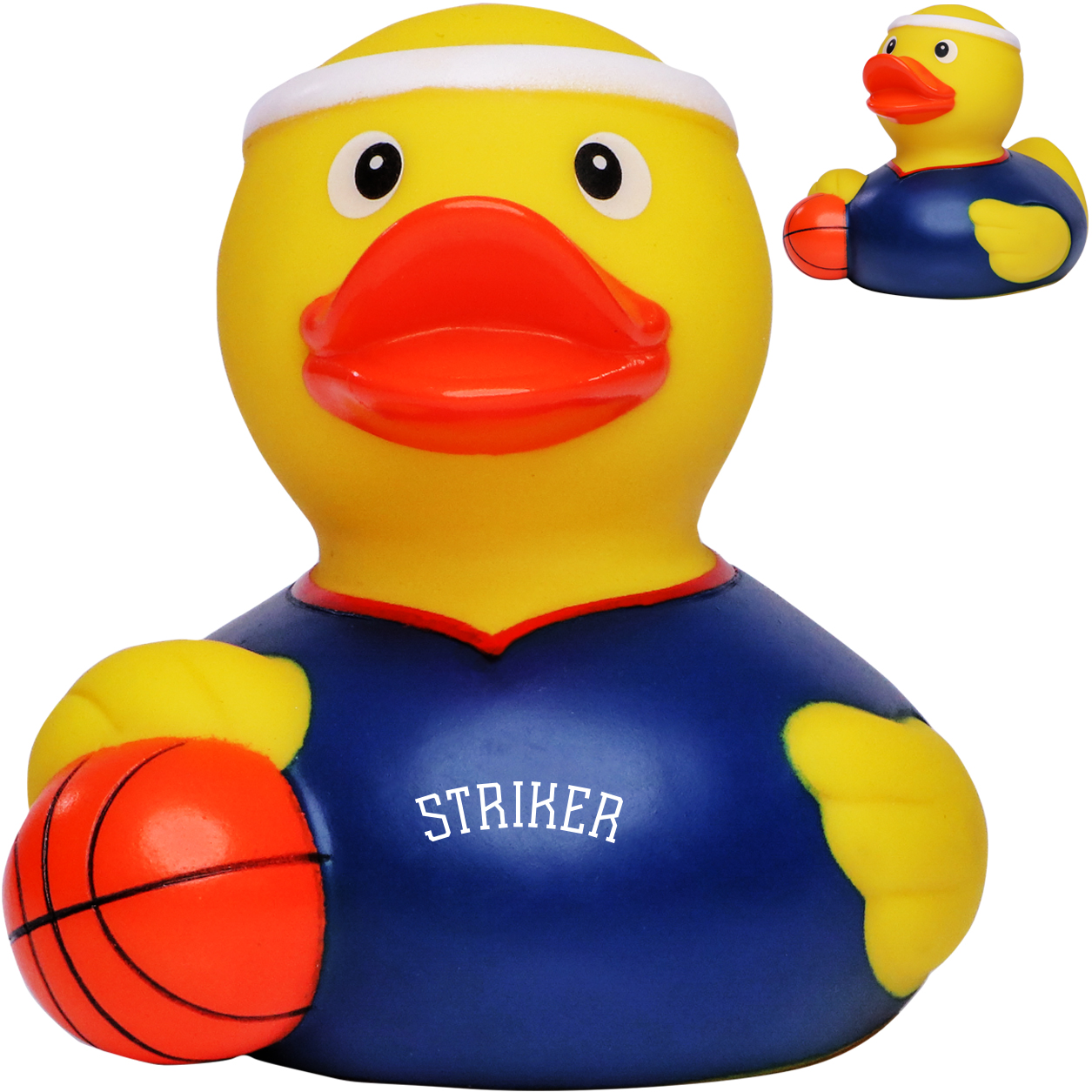 Custom Imprinted Race Car Driver Rubber Duck