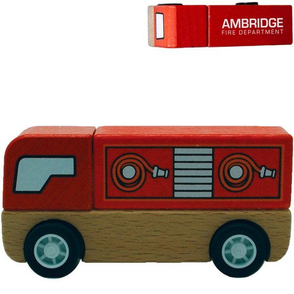 Wooden Toy Fire Truck