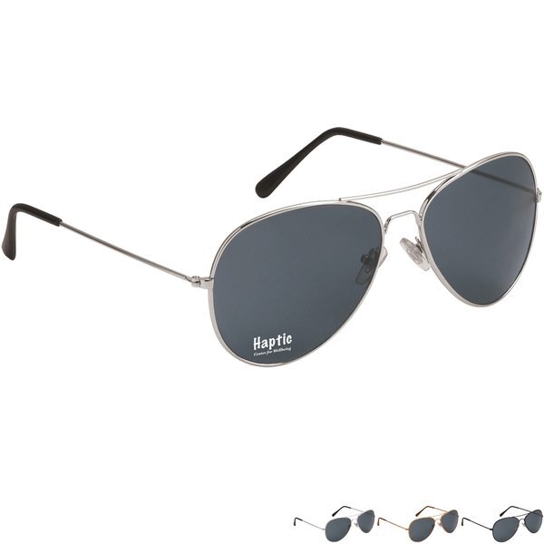 Aviator Sunglasses w/ Black Lenses