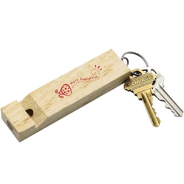Wooden Train Whistle Key Chain