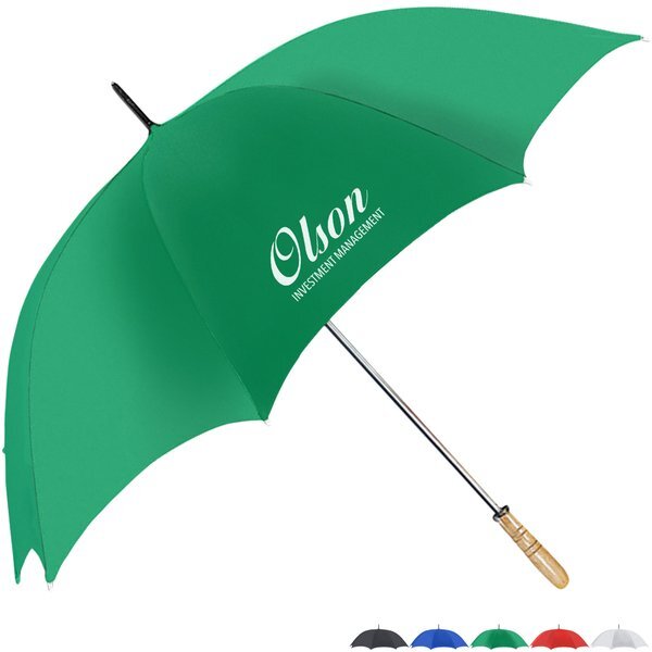 Golf Manual Open Umbrella w/ 100% rPET Canopy, 60" Arc