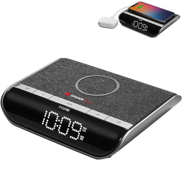 iHome® Powervalet 2 in 1 Qi Wireless & USB Charging Alarm Clock