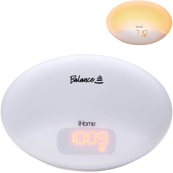 iHome® Sunrise Bedside Sleep Therapy Machine & Alarm Clock