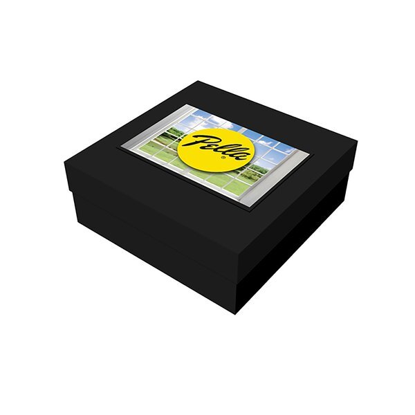 Black Deluxe Gift Box, 8" x 8" x 3"