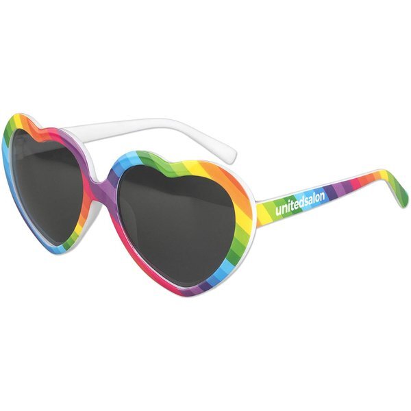 Rainbow Pride Heart Sunglasses