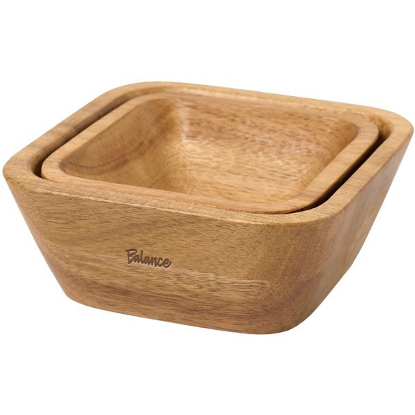 La Cuisine Acacia Wood Nesting Snack Bowl Set