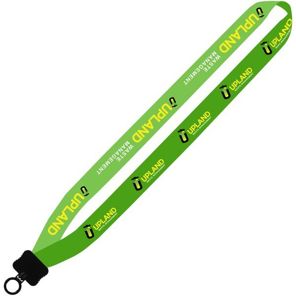 Dye-Sublimated Lanyard with Plastic Clamshell & O-Ring, 1"