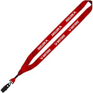 Dye-Sublimated Lanyard with Metal Crimp and Metal Bulldog Clip, 3/4" Dye-Sublimated Lanyard with Metal Crimp and Metal Bulldog Clip, 3/4"