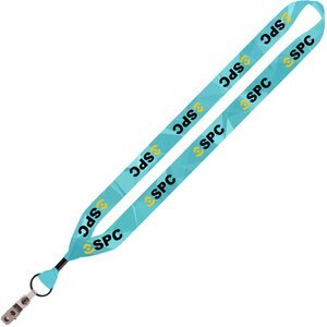 Dye-Sublimated Lanyard with Metal Crimp, Split-Ring & Bulldog Clip, 3/4" Dye-Sublimated Lanyard with Metal Crimp, Split-Ring & Bulldog Clip, 3/4"