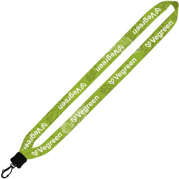 Dye-Sublimated Lanyard with Plastic Clamshell and Plastic Swivel Snap, 3/4"