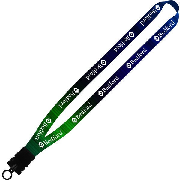 Dye-Sublimated Stretchy Elastic Lanyard with Plastic Snap-Buckle Release, 3/4"