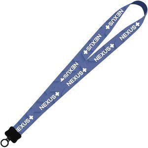 Dye-Sublimated Stretchy Elastic Lanyard with Plastic Clamshell and Plastic O-Ring, 1" Dye-Sublimated Stretchy Elastic Lanyard with Plastic Clamshell and Plastic O-Ring, 1"