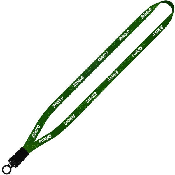Dye-Sublimated Stretchy Elastic Lanyard with Plastic Snap-Buckle Release, 1/2"